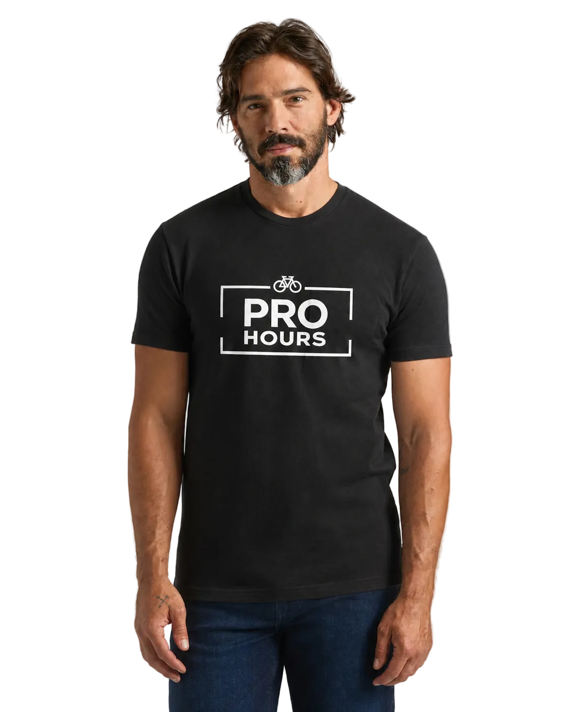 Premium black “Pro Hours” cycling humour t-shirt
