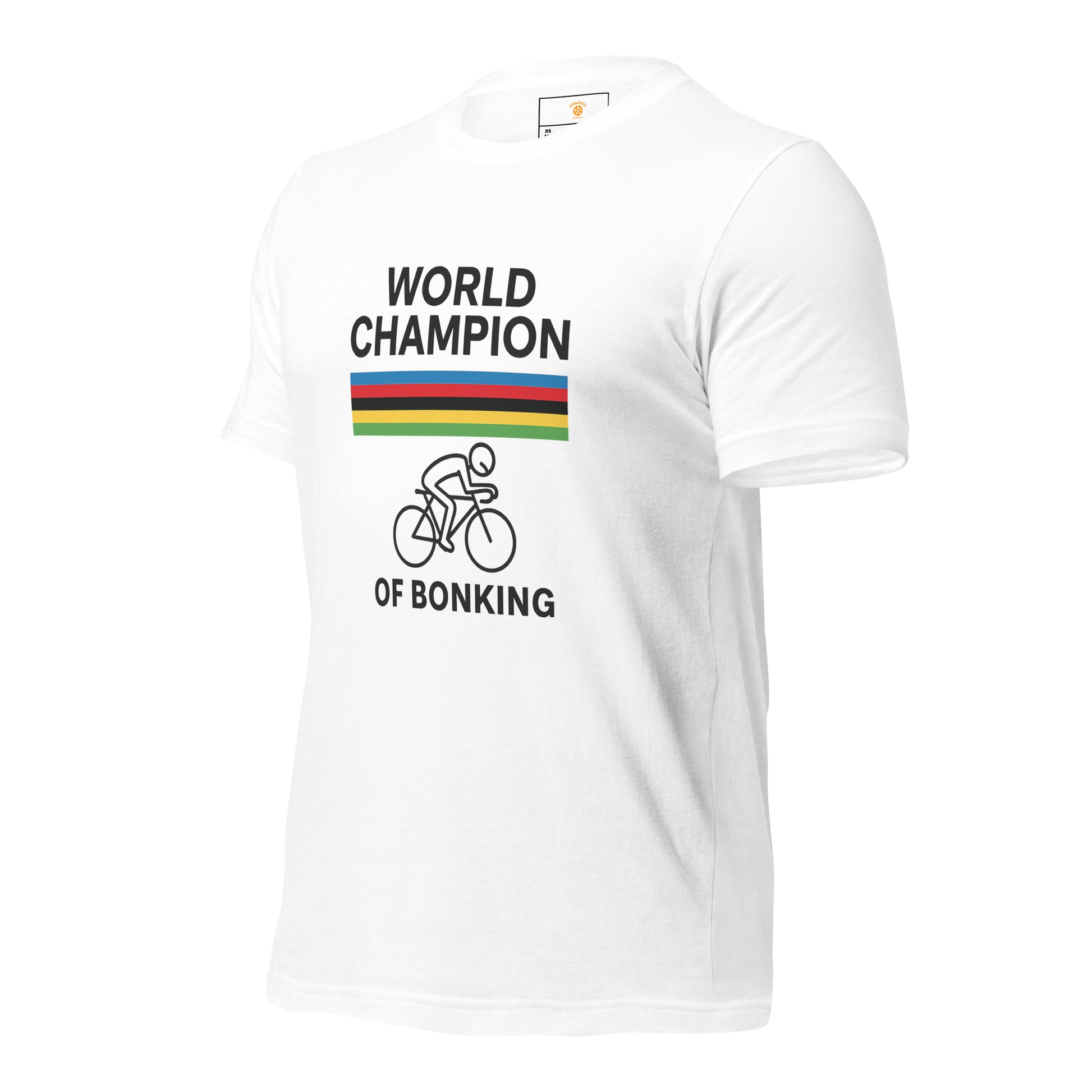World Champion of Bonking cycling t-shirt – funny endurance cycling humour t-shirt