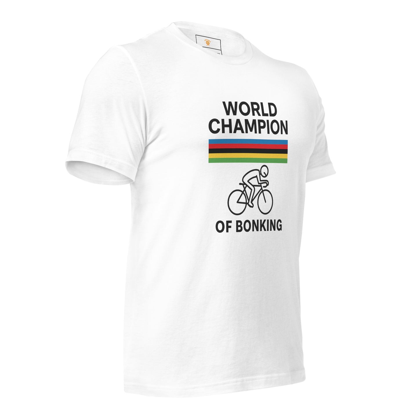 World Champion of Bonking cycling t-shirt – funny endurance cycling humour t-shirt