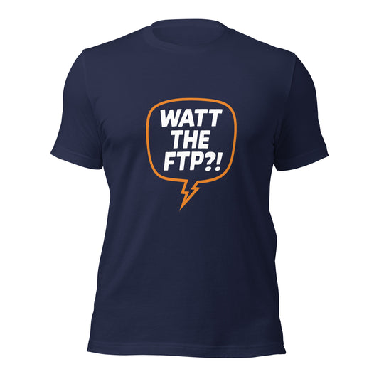 Watt the FTP cycling t-shirt – funny FTP power cycling tee
